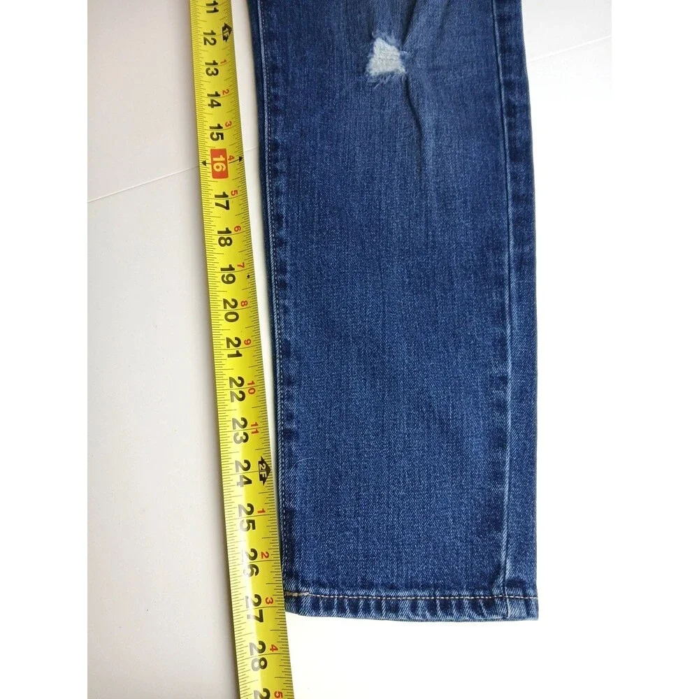 Lucky Brand Drew Mom Jeans High Rise Tapered Denim Blue Women's‎ Size 0/27 Ankle